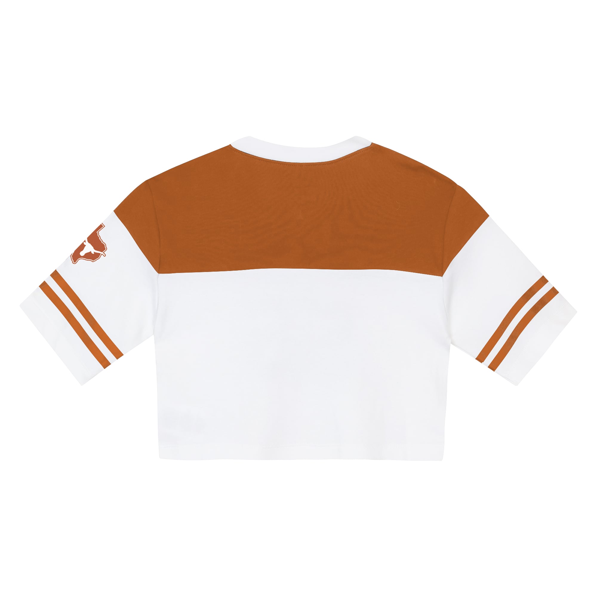 Ensemble T-shirt à col en V et short Outerstuff Texas orange/blanc pour filles (taille maternelle) - Modèle « Cutest Player » des Longhorns